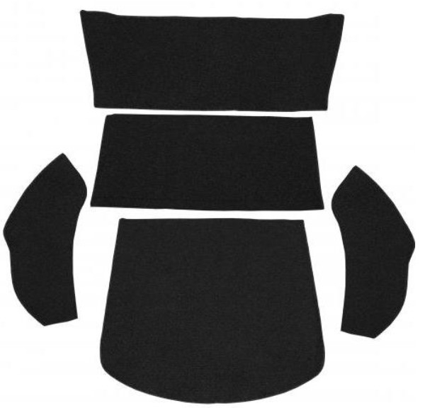 Inneraumteppich schwarz Teppichsatz Innenraum hinter Sitze VW Käfer 8.72 - 1985  Käfer Innenaustattung